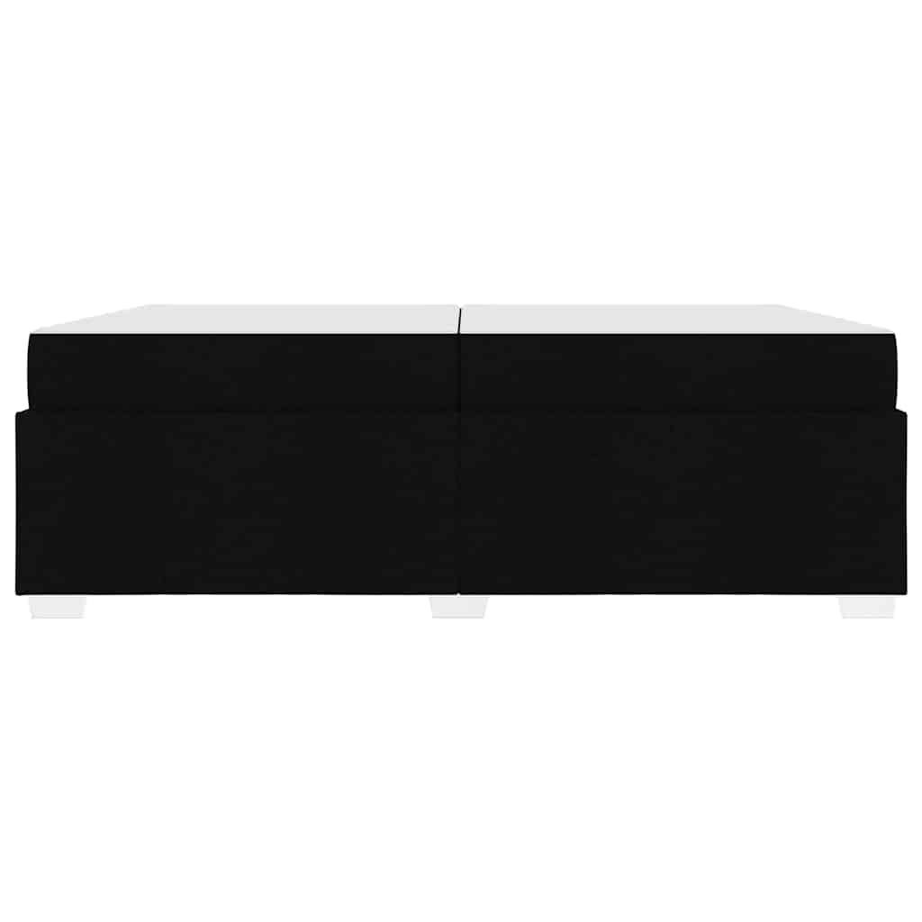 Cadre de lit avec matelas en tissu noir pour la chambre, 200 × 200 cm - 6