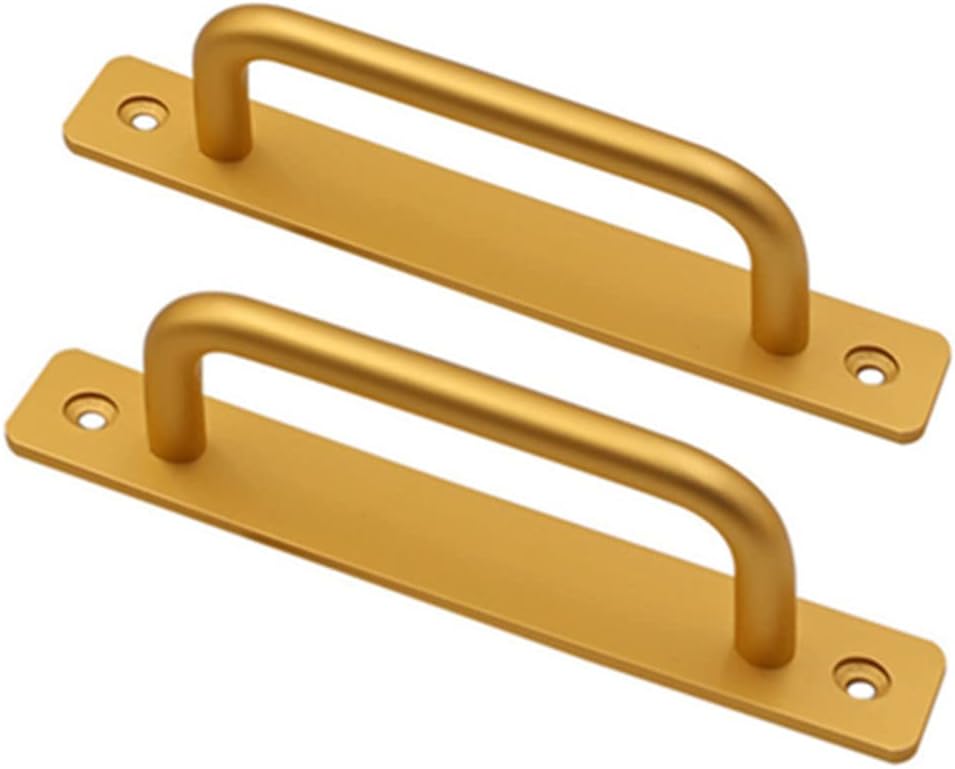 Zestaw 2 aluminiowych klamek do drzwi przesuwnych do stodoły - Uchwyty do szafek i szuflad - Złoty - 160 mm