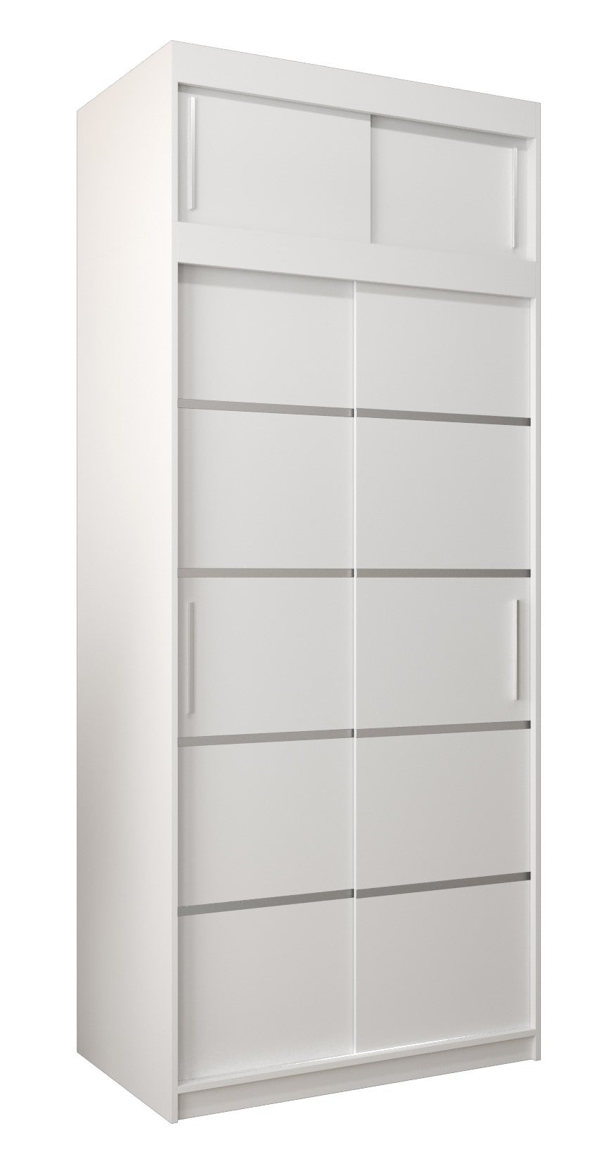 Szafa przesuwna z nadstawką garderoba Verona 1 100 x 62 x 240 cm Biały - Abiks Meble