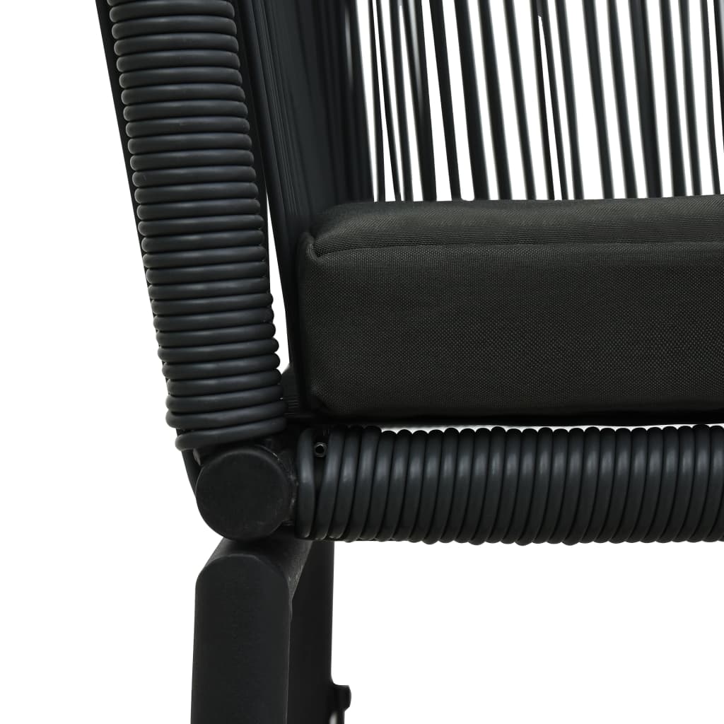 Chaise de jardin sans coussin Maison Exclusive en Polyester Noir - 7