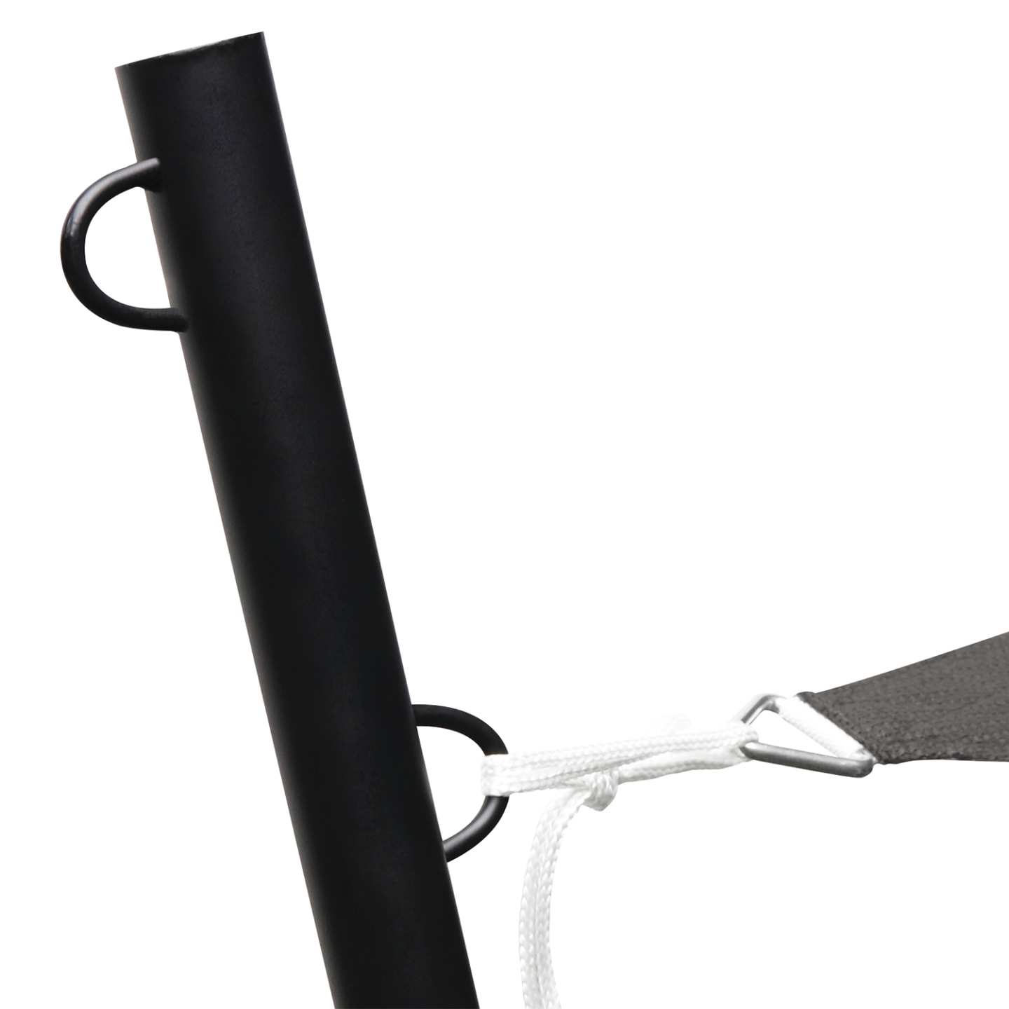 Mât de fixation pour voile d'ombrage H. 220 CM poteau et base acier - 4