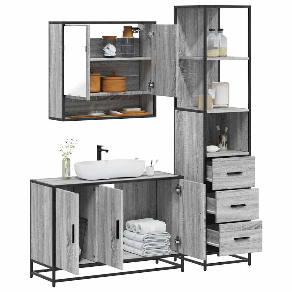 cassettiera da bagno Ilias, Bianco lucido, 30 x 95 cm, Vicco | Bianco