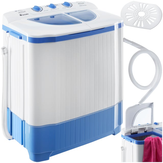 TECTAKE Máquina de lavar miniatura Com centrifugadora, 2 câmaras