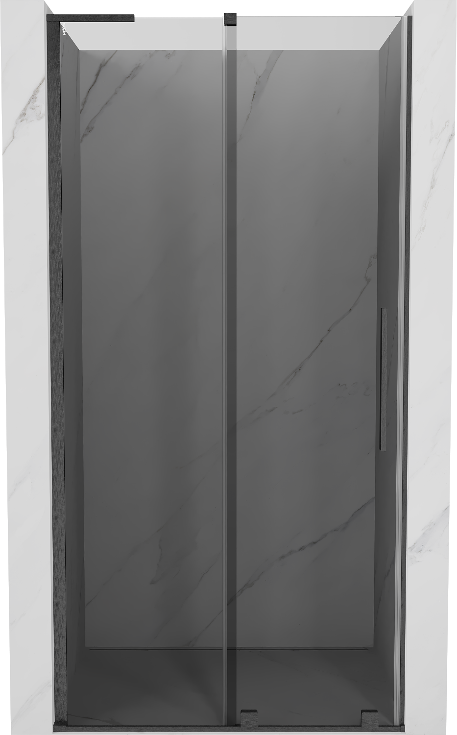 Mexen Velar L drzwi prysznicowe rozsuwane 120 cm, grafit, gun gray szczotkowany - 871-120-003-41-66