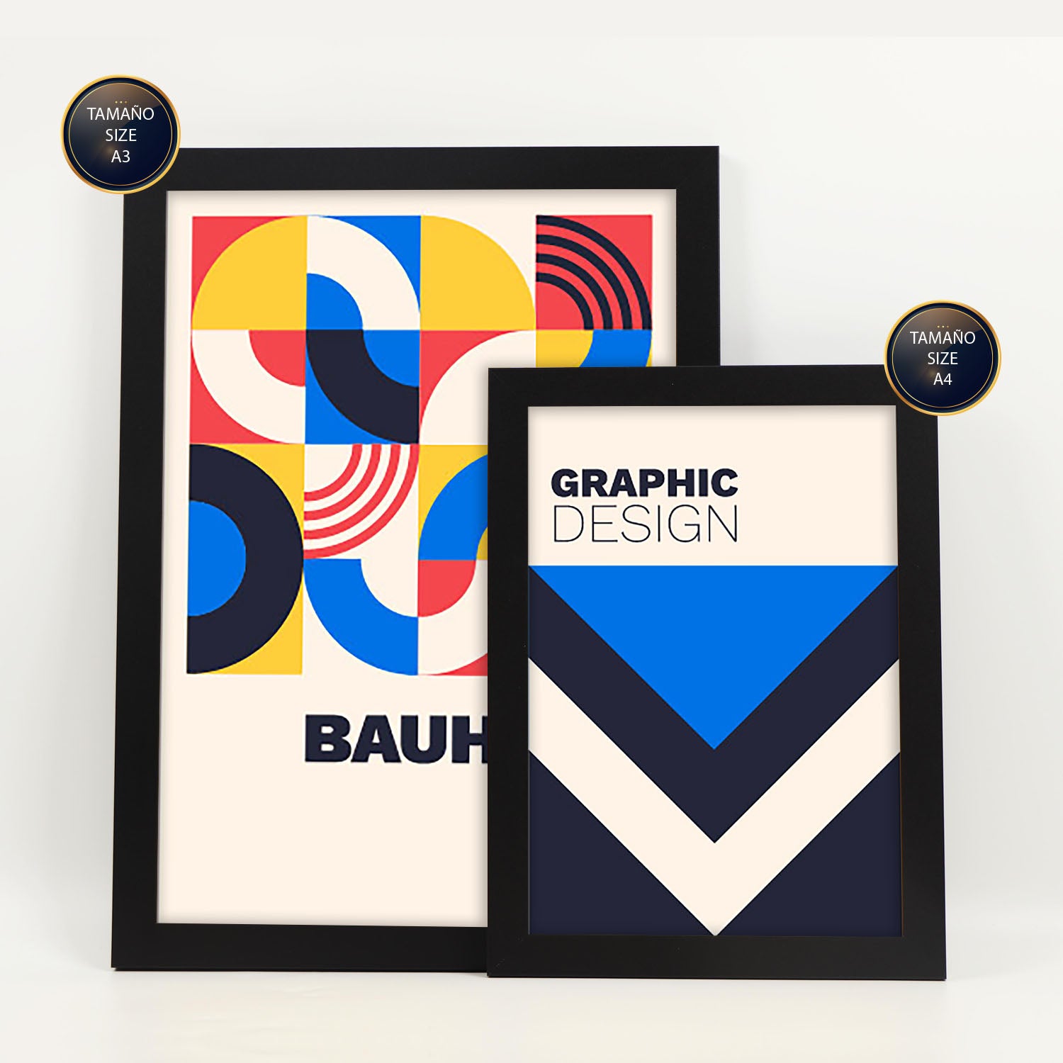 Set De 6 Posters Bauhaus Style - Déco Murale Géométrique Moderne | Formats A4 Et A3 Pour Salon Et Chambre