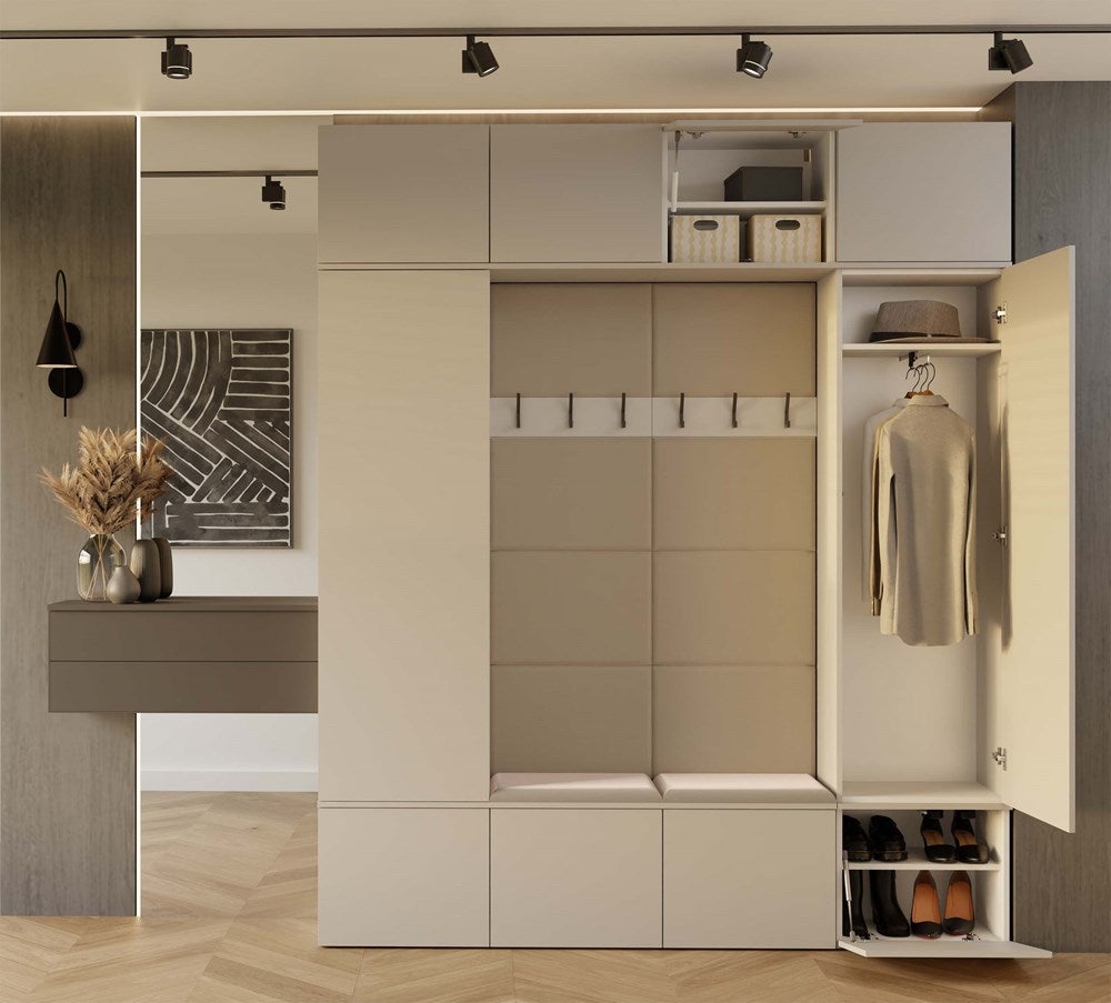 Armoire, cachemire / beige, 200 x 238 x 35 cm - 4