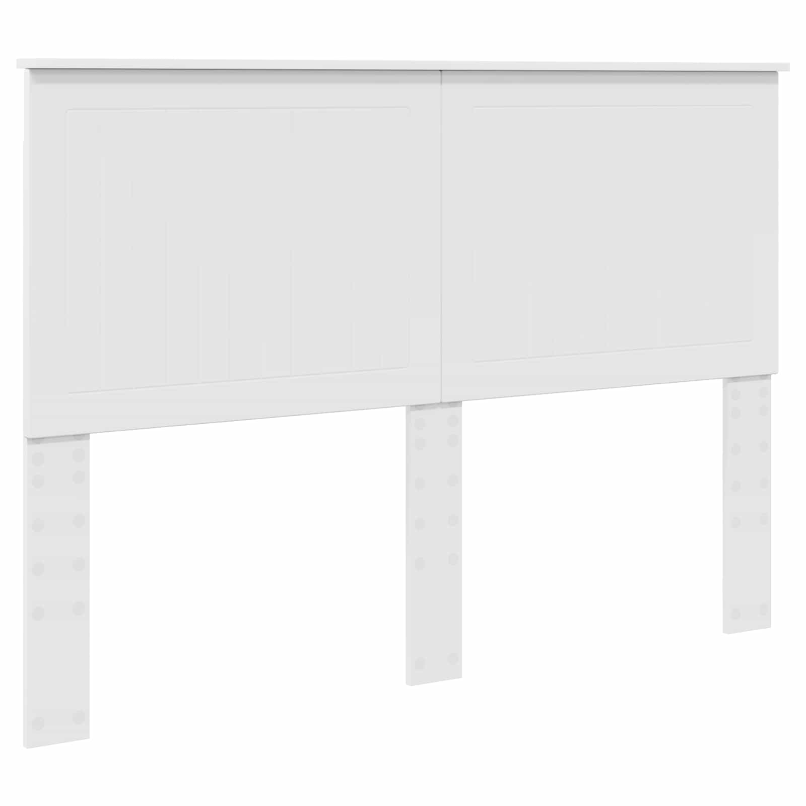 Cadre de lit blanc 140 x 200 cm bois de pin massif - 6