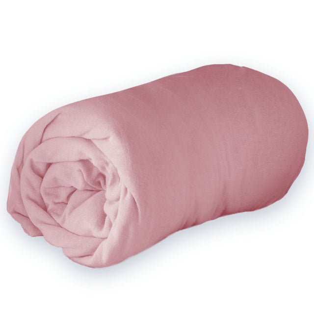 Drap housse Jersey - rose dragée 160 x 200 cm