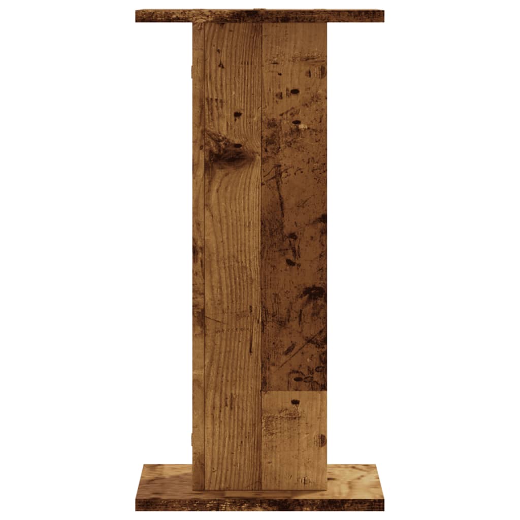 Supports pour plantes 2 pièces bois vieilli en panneau de bois - 7