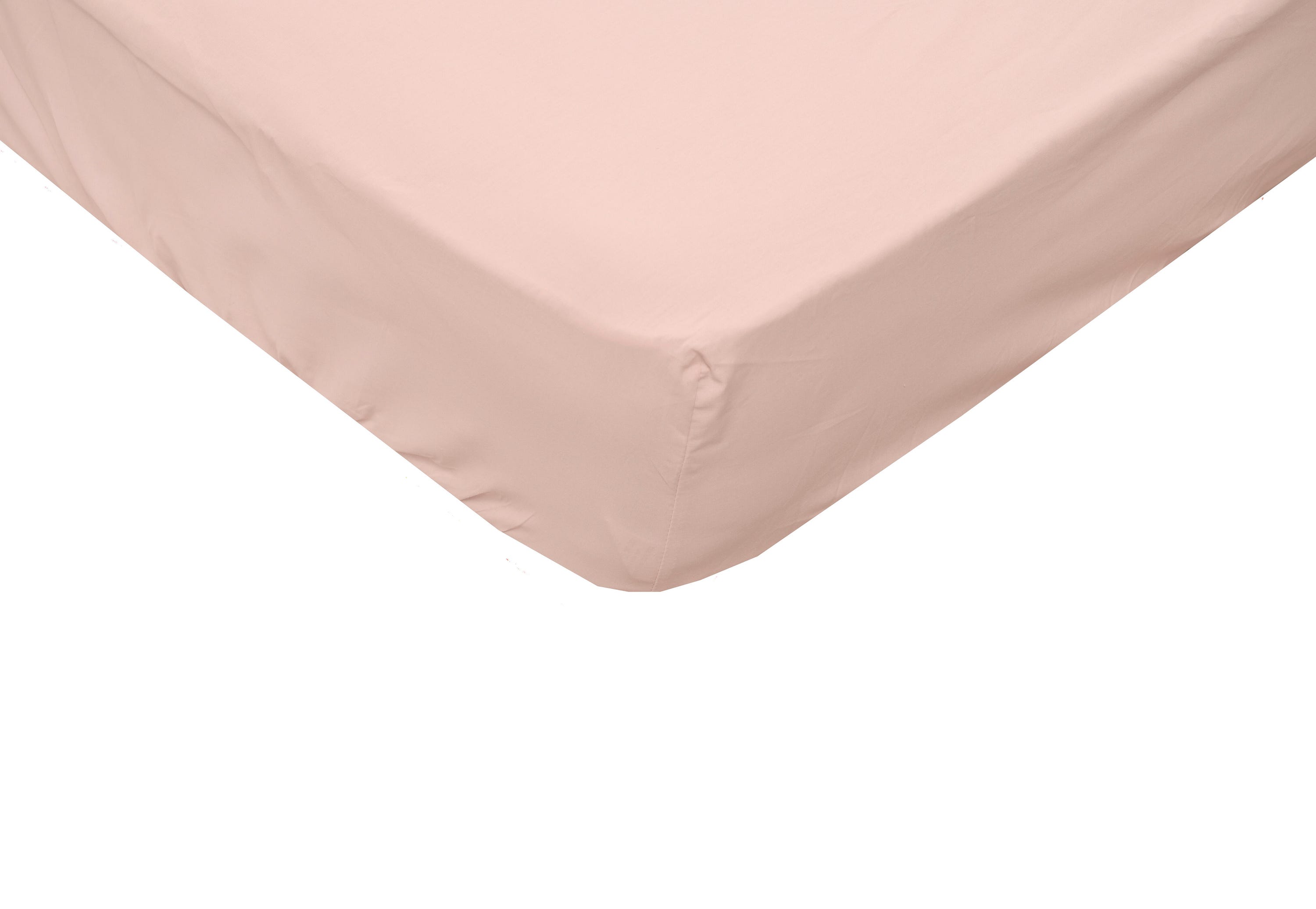 Lençol de baixo de algodão 144 fios rosa claro para cama de 180 cm - 5