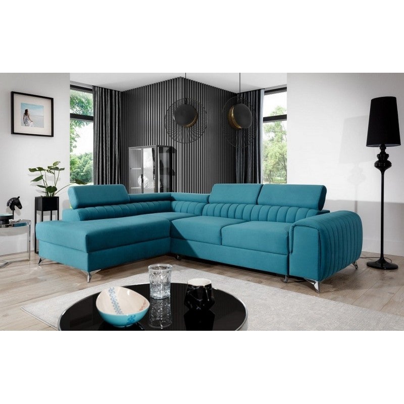 Canapé d'angle convertible design Laurence - angle canapé - Gauche ...