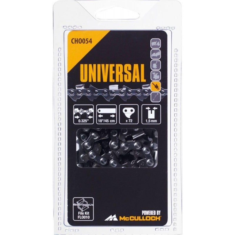 Set Lama E Catene Per Motosega 45 Cm, .325 1,3 Mm 72 Tg, Per Husqvarna 345, 2 Catene A Scalpello