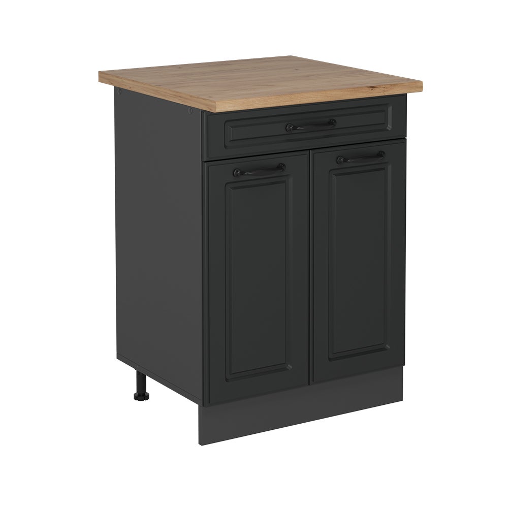 Vicco Szafka dolna do kuchni R-Line, Antracytowy domek wiejski, 60 cm , BP Dąb