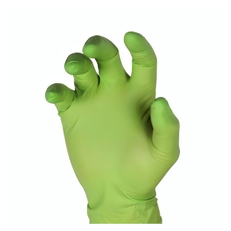 Boite de 100 gants nitrile épais Green Mamba taille L, haute Résistance - 2