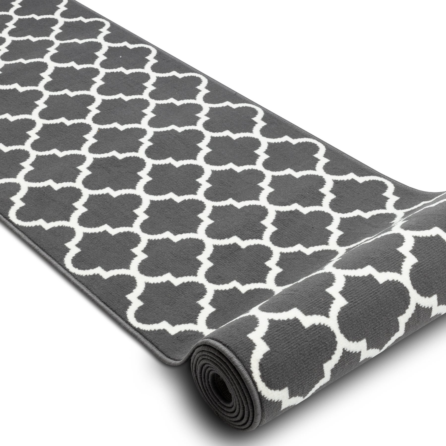 CHODNIK BCF MORAD Trelis koniczyna marokańska antracyt 80 cm 80x300 cm - 2