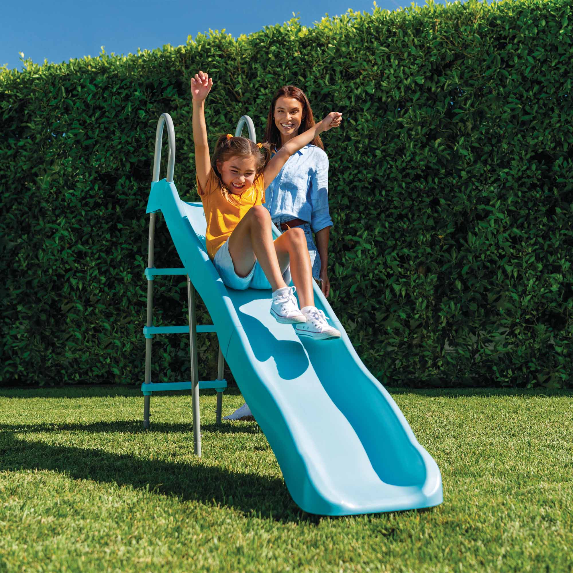 Toboggan Exterieur enfant - INTEX - XL - Longueur 251cm Hauteur 147 cm - 3 Marches - 5