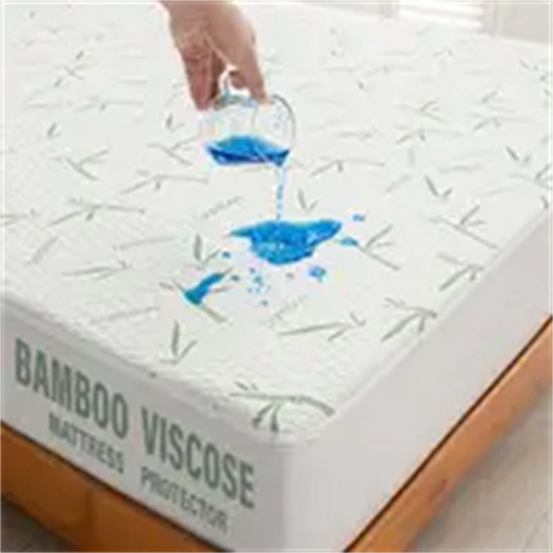 Protège-matelas en fibre de bambou jacquard, imperméable et respirant, ultra doux, pour la protection, lavable en machine, 200 x 220 x 30 cm - 5