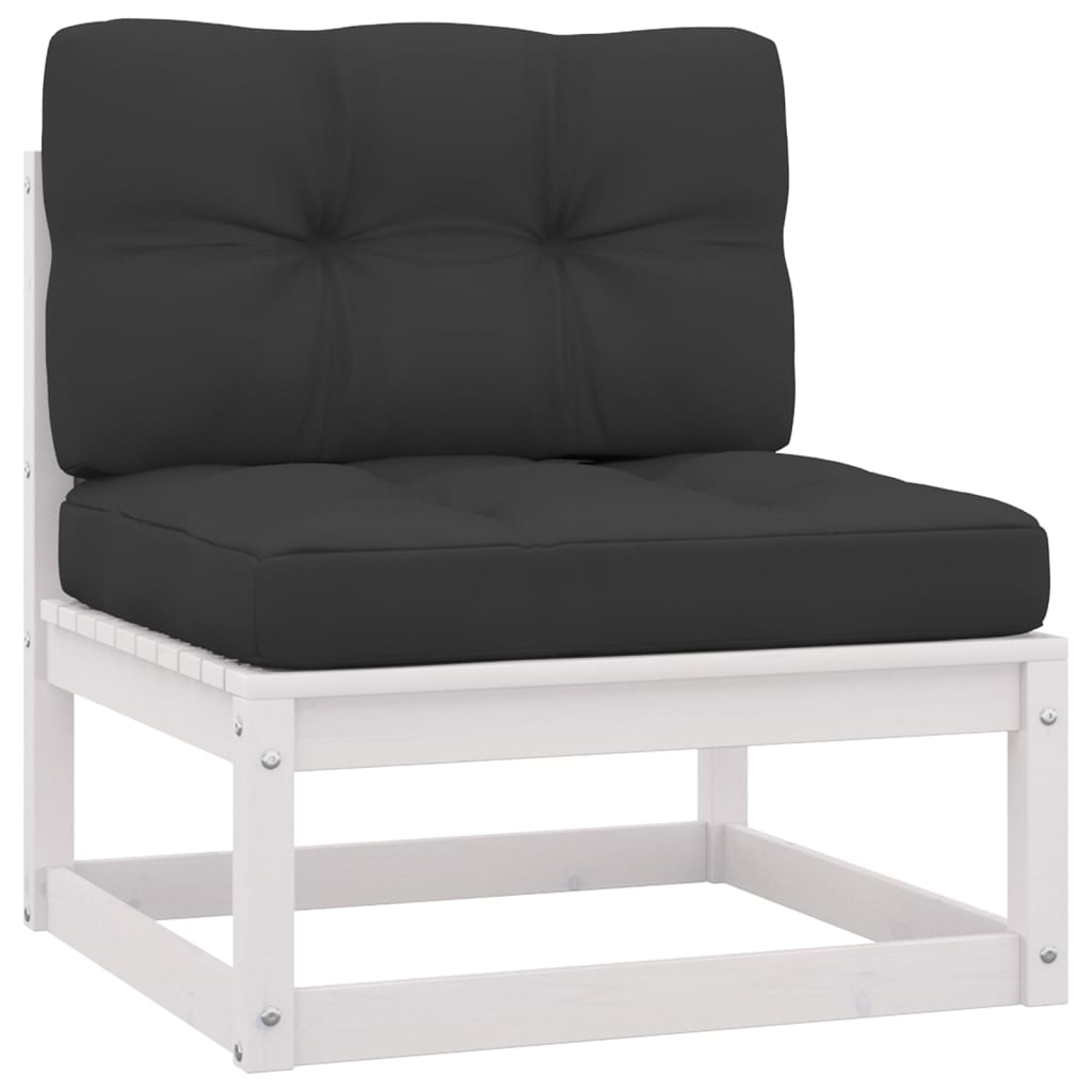 Maison Exclusive - Salon de jardin 3 pcs avec coussins Bois de pin massif - 5