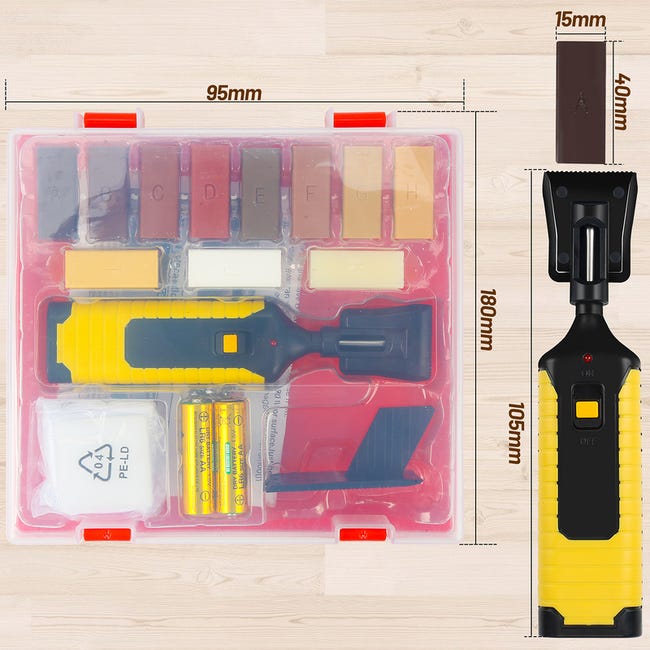 Kit de réparation de sol stratifié portable système de cire outil de fusion plastique pour sol Kit de réparation de sol stratifié portable système de cire outil de fusion plastique pour sol