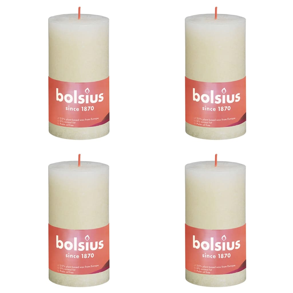 Bougies Sans Fumée Bougies Piliers Blanches Bolsius - 25cm X 9.8cm