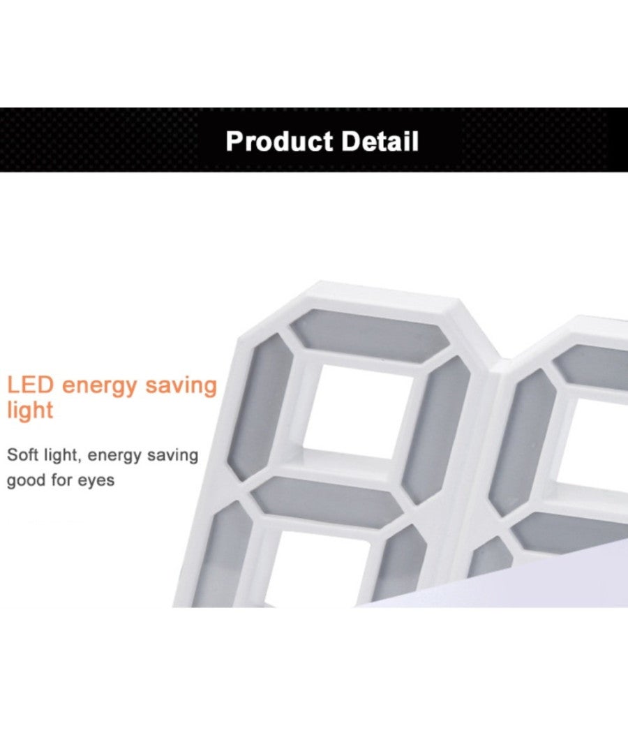 Trade Shop - Orologio Sveglia Digitale Display 3d A Led Da Tavolo Parete Arredo Casa Ufficio - - 7