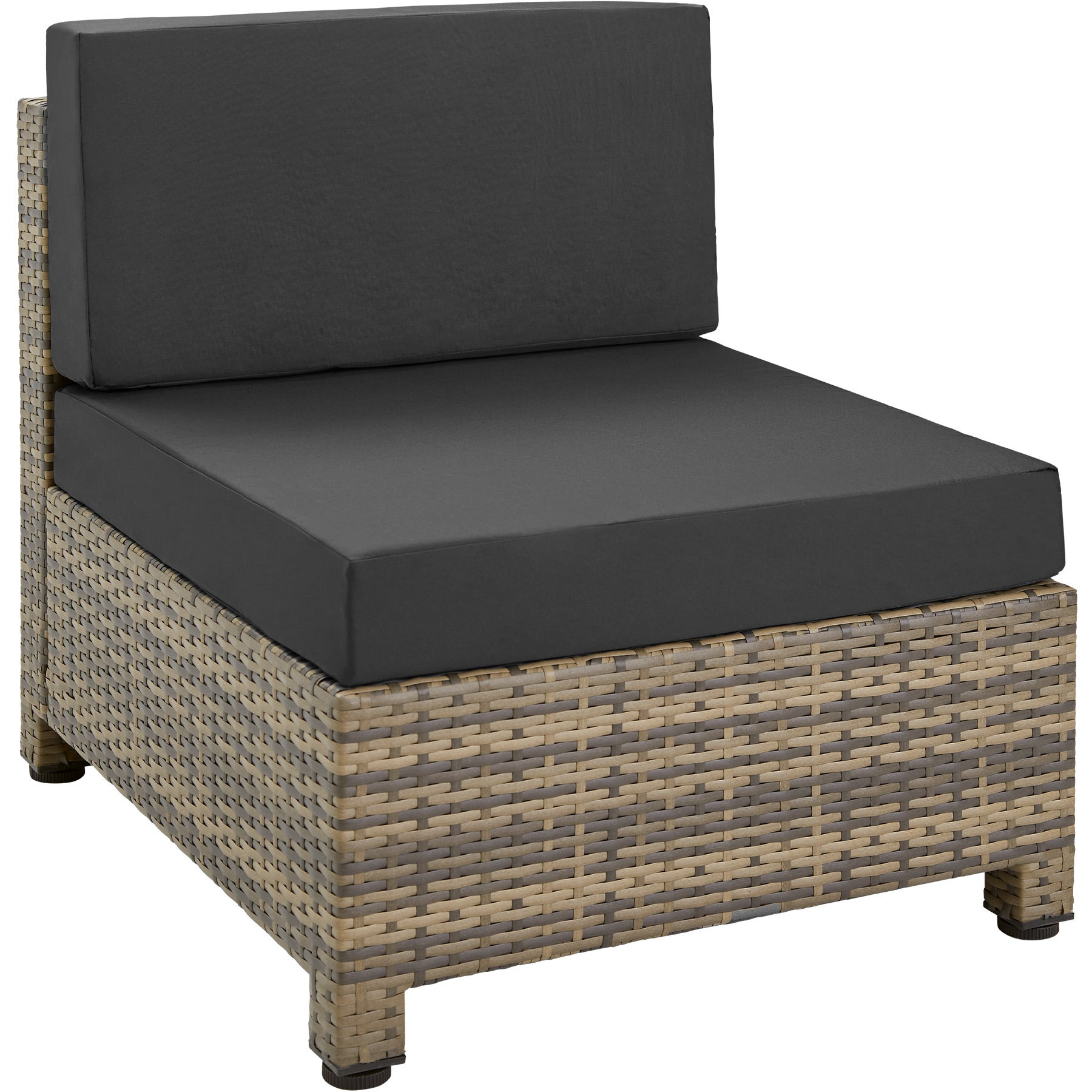 Set da giardino in rattan 4-5 posti con telaio in alluminio e imbottitura di 10 cm TECTAKE - 7