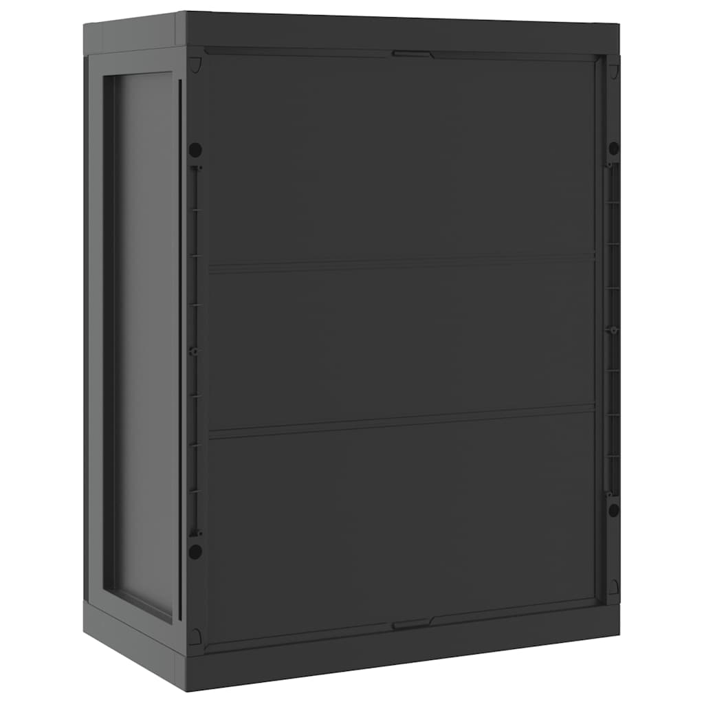 Armario de almacenaje exterior PP negro 65x37x85 cm vidaXL - 8