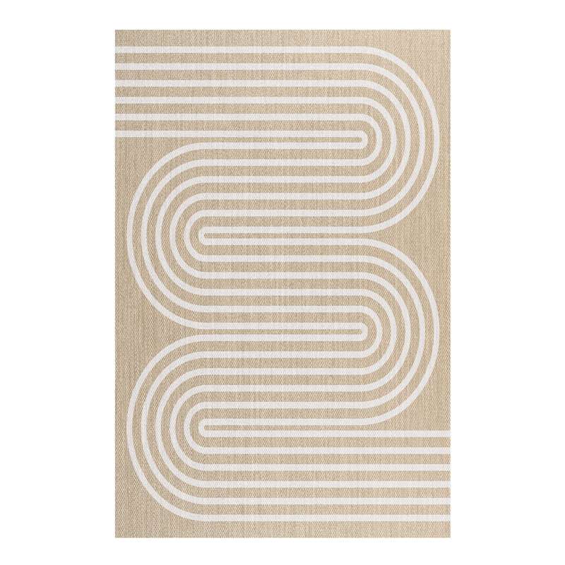 Dywan winylowy Premium najwyższej jakości, dywan do pokoju, zmywalny, antypoślizgowy i wytrzymały, Białe Fale 60x90 cm
