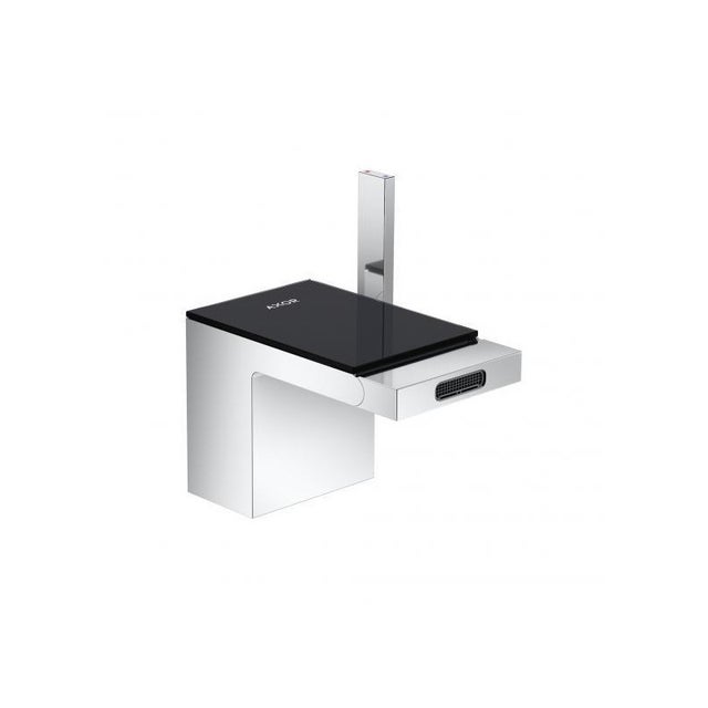 AXOR MyEdition- Mitigeur monocommande bidet, avec garniture de vidage chrome/verre noir (47210600)