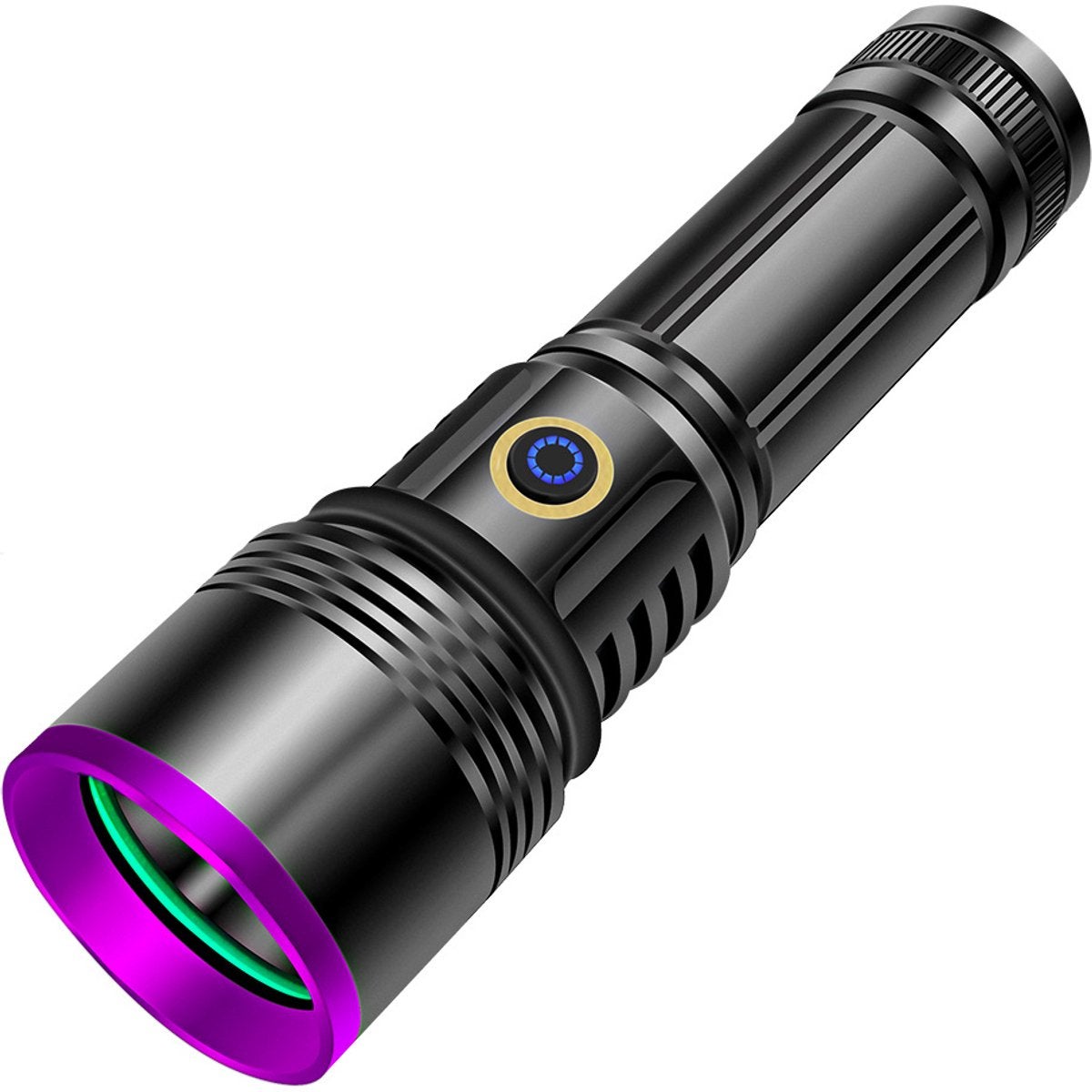 Lanternă UV 365nm cu lumină LED, reîncărcabilă USB, lumină neagră, detector de urină, lampă din lemn, pentru culori din rășină, pescuit etc.