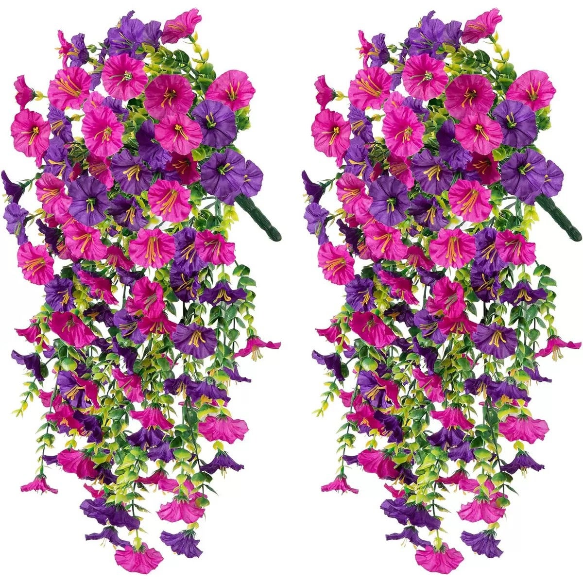 10 Bouquets De Fougères Artificielles En Plastique, Accessoires De Jardin Decoratifs Pour Photographie Orange 91806603