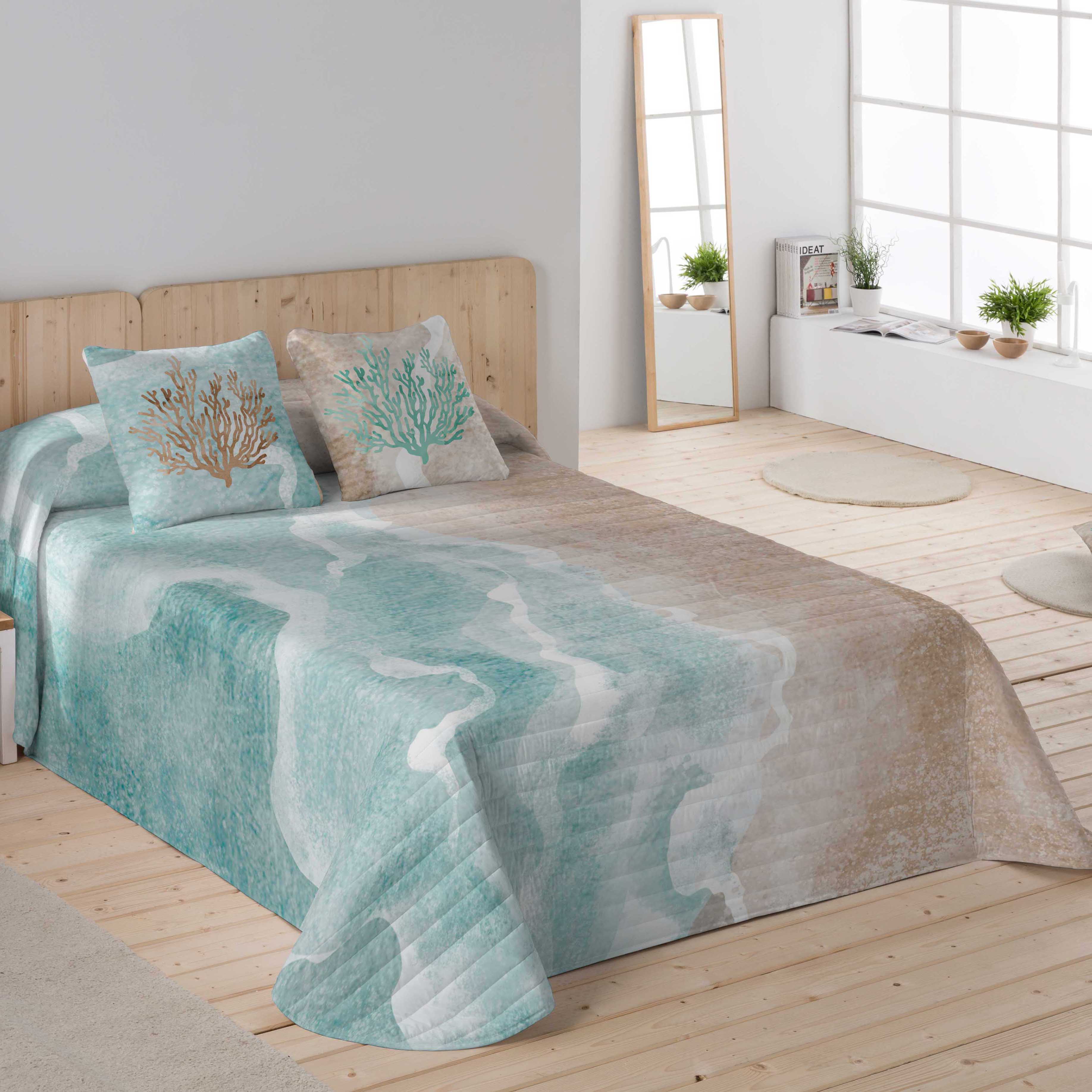 BELUM - Copriletto bouti microsaten, 100 g, modello petrolio, per letto da 150/160 (250 x 270 cm), extra morbido per primavera, estate, autunno e inverno