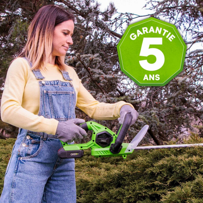Taille-haie batterie 18V Easy Full - sans batterie - Sans fil - Longueur de coupe 52cm - Poignée arrière rotative - Léger - 5