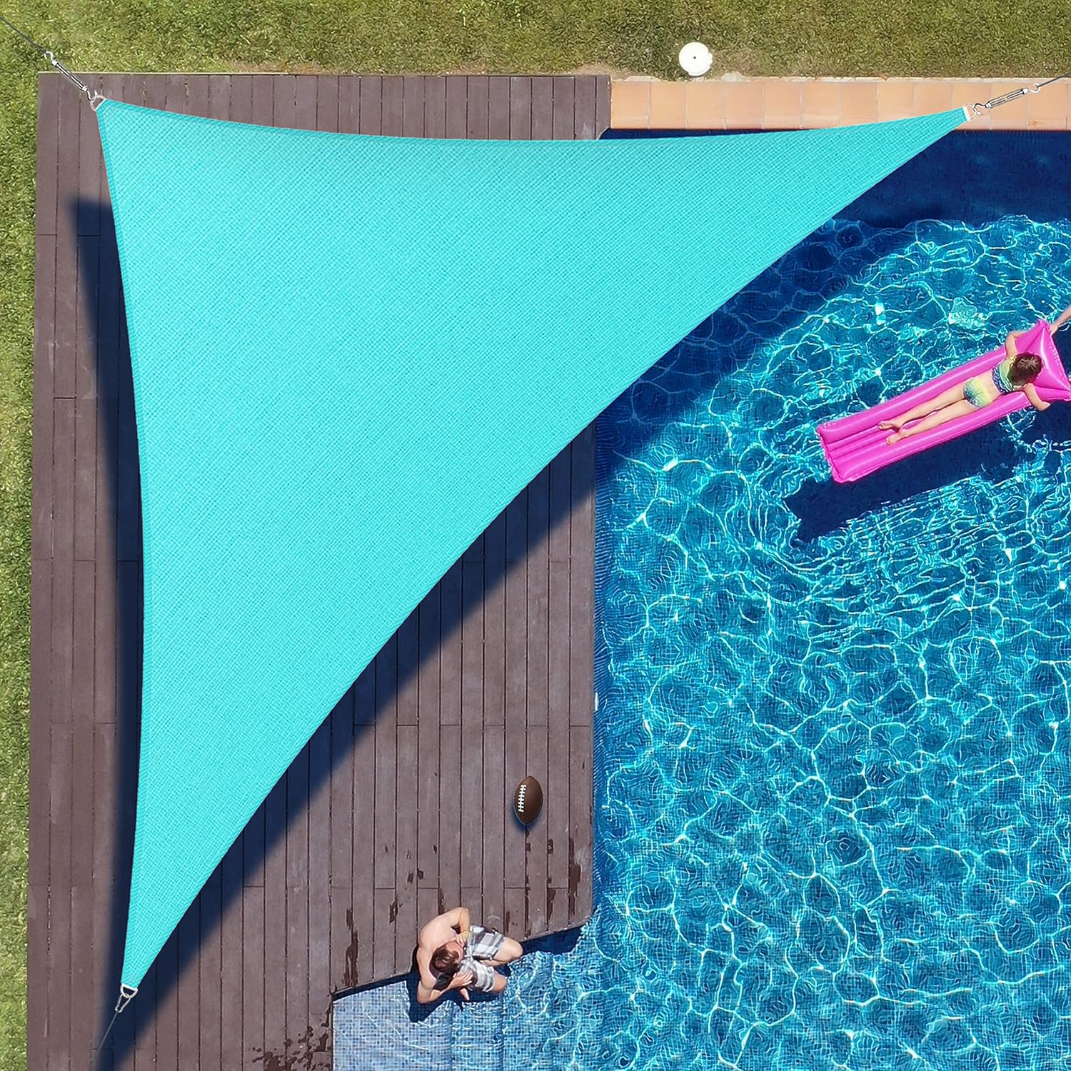 Vela Ombreggiante 150x170 Cm Rettangolare Bianco: Telo Frangivista HDPE 220g/m² Con 98% Anti-UV, Occhielli Inox E Fascette Per Giardino E Terrazzo