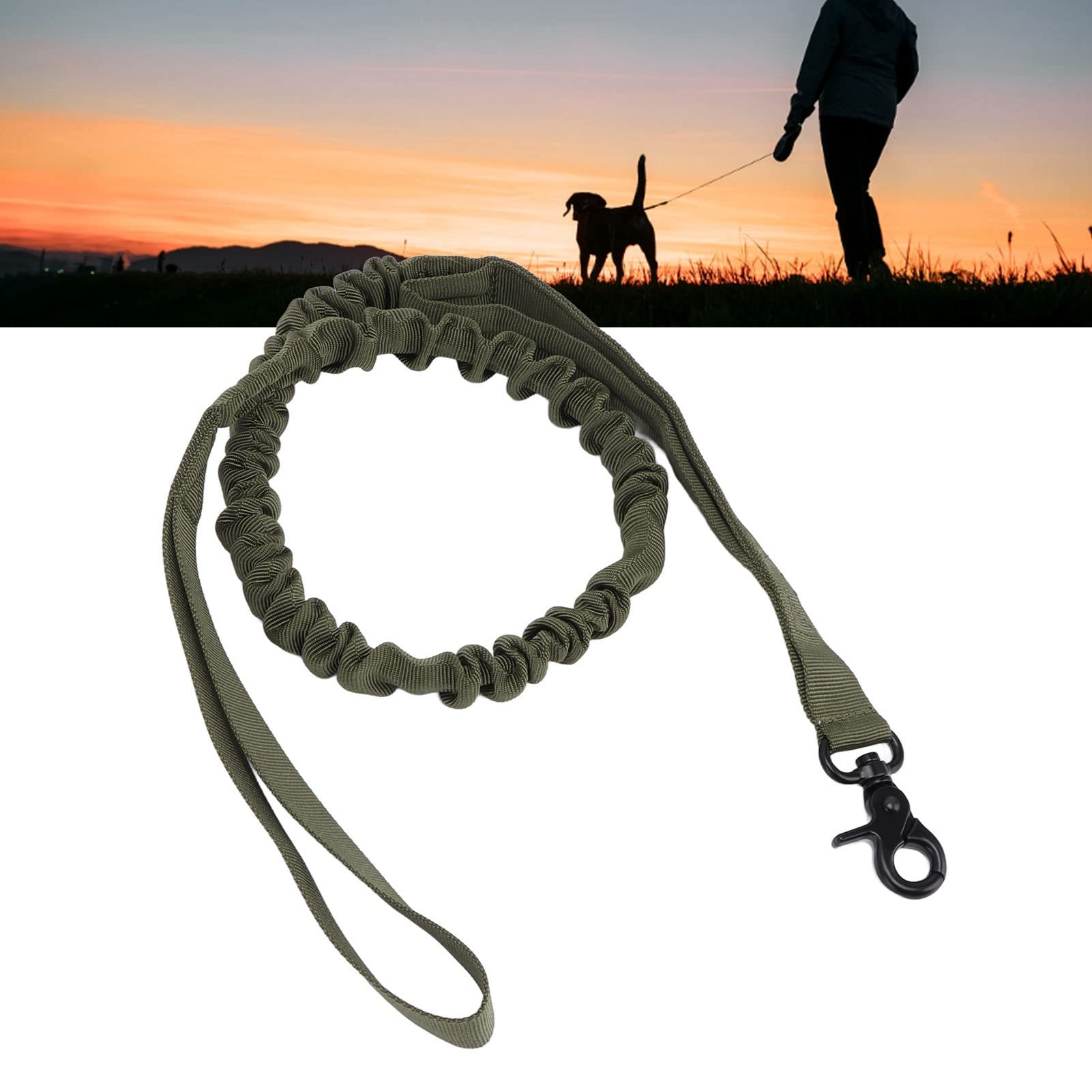 Coleira para cães, resistente ao desgaste, fácil controle, elasticidade fornece ductilidade, coleira militar para animais de estimaç - 2