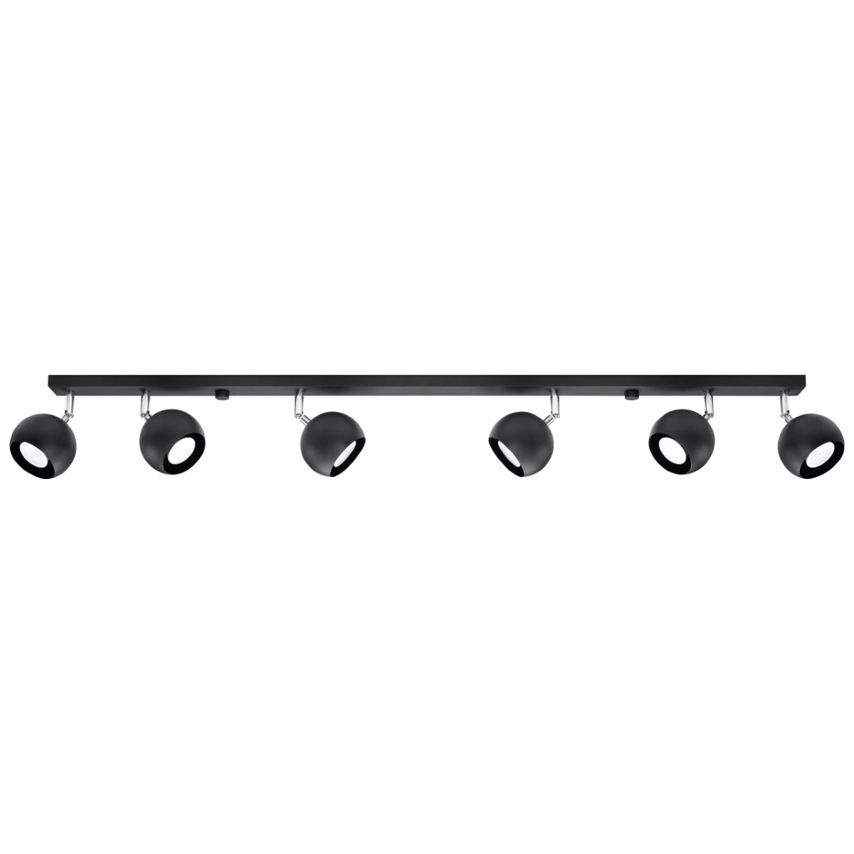 Reflektor sufitowy spot natynkowy Oculare listwa czarny-chromowany 6xGU10x40W wym: 120 x 120 cm metal Sollux Lighting