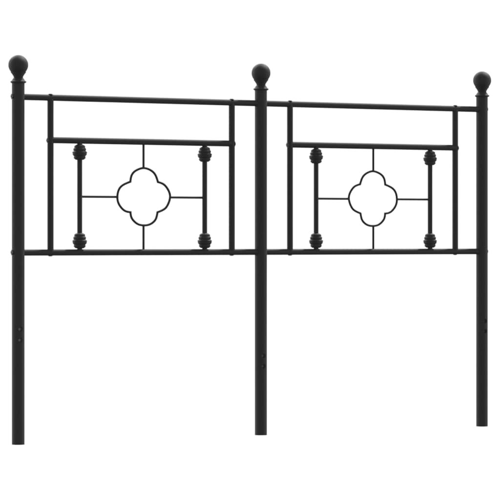 Cabeceira de metal preta 140 cm - 2