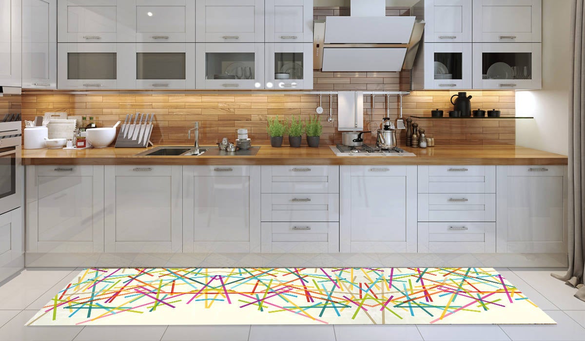 Tapis de cuisine, 100% Made in Italy, Tapis antitache avec impression