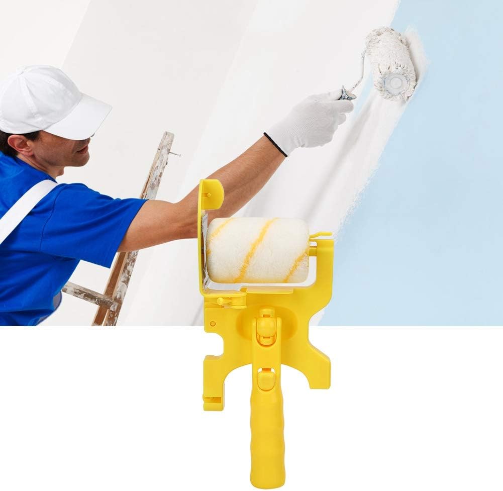 Rouleau Peinture, Kit de Bordure de Peinture Complet Rouleau de Peinture Coupe-Bordure Brosse Coupe Séparation des Couleurs Maison Chambre Mur Plafond - 4