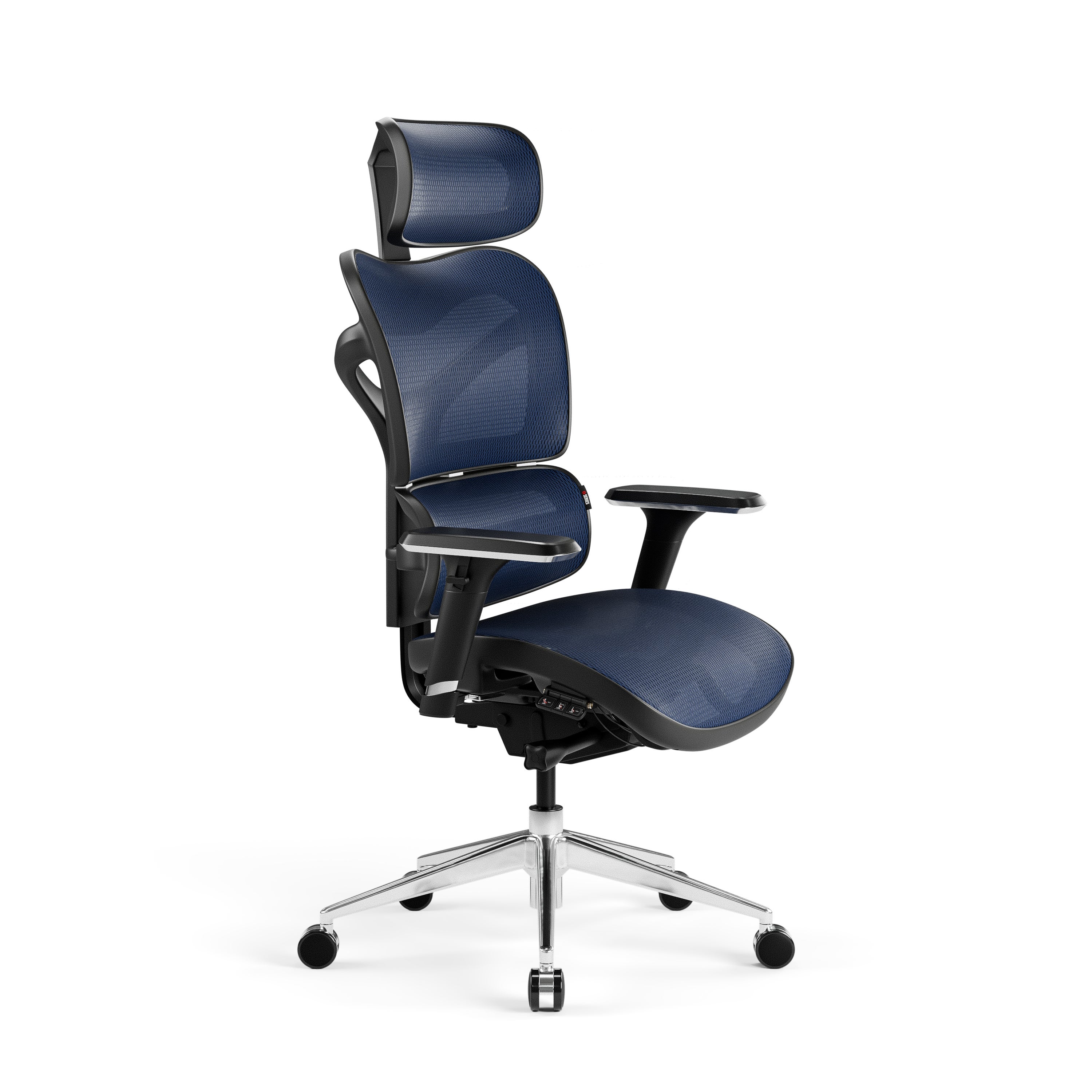 Diablo Ergonomiczny Fotel Biurowy V-Commander: Czarny-Niebieski