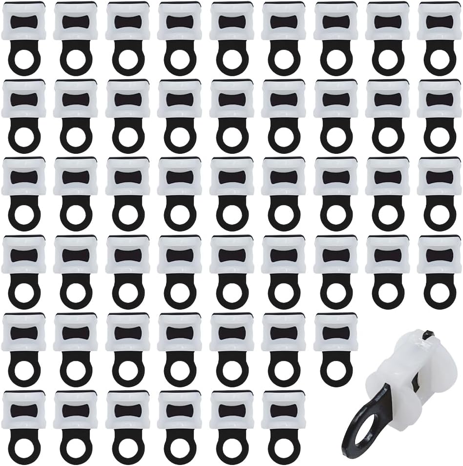 50 Glisseurs De Rideaux En Acier Et Plastique – Pour Rails De Douche, Portes, Tringles Classiques