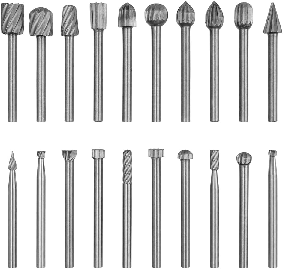 20-częściowe frezy diamentowe HSS – frezy obrotowe 3 mm do polerowania, szlifowania i grawerowania metalu i szkła