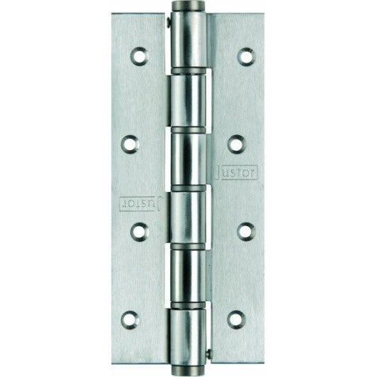 Bisagra De Muelle Simple Acción 120 Mm Plata - Cierre Automático Para Puertas | Pack De 2 Unidades | Acero Inoxidable | 500.000 Ciclos