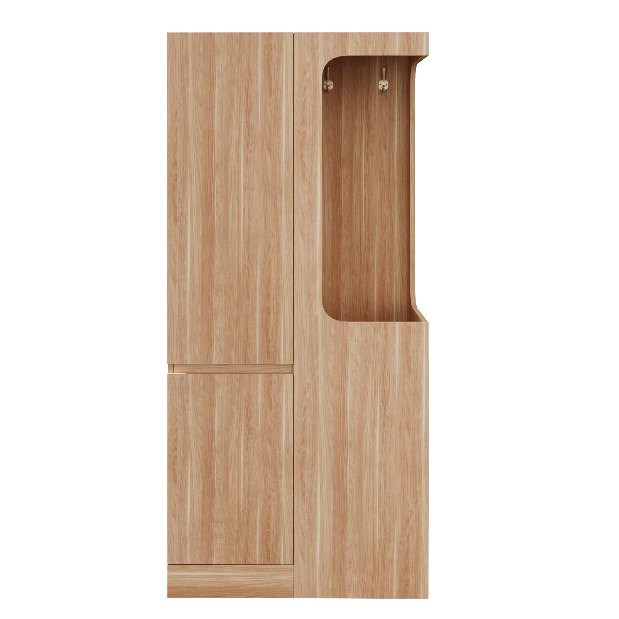 Szafa 70x40x170 cm - z 3 szufladami - z 2 frontami - kolor naturalny - 7