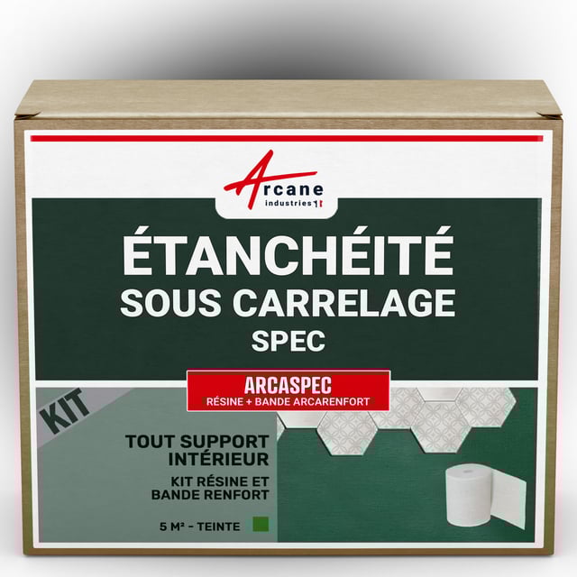 SPEC étanchéité sous carrelage, Kit étanchéité douche et salle de bain - ARCASPEC - 5 m² - ARCANE INDUSTRIES