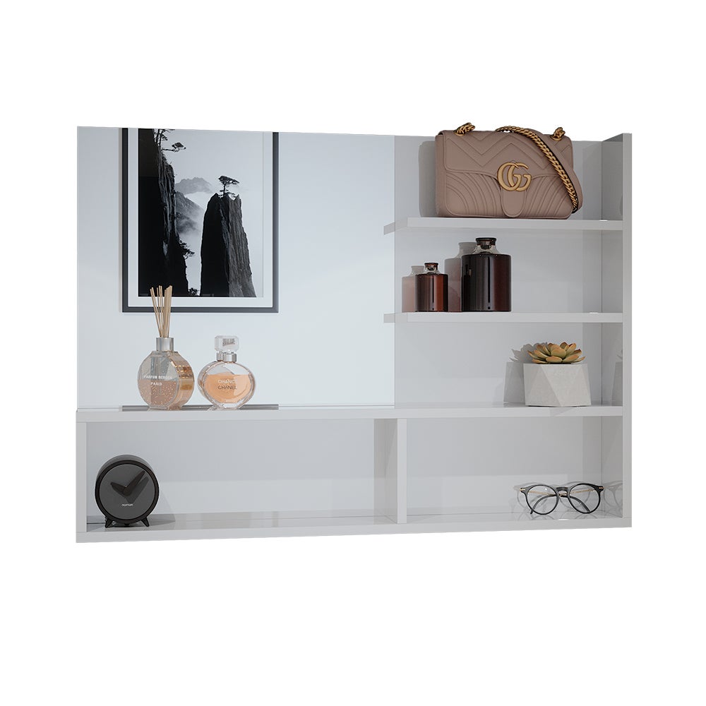 Miroir De Salle De Bain LED Mural Vicco - Dimensions 50 X 100 Cm, Verre Trempé 4 Mm - Éclairage Frontal 3 Couleurs (blanc, Naturel, Chaud)