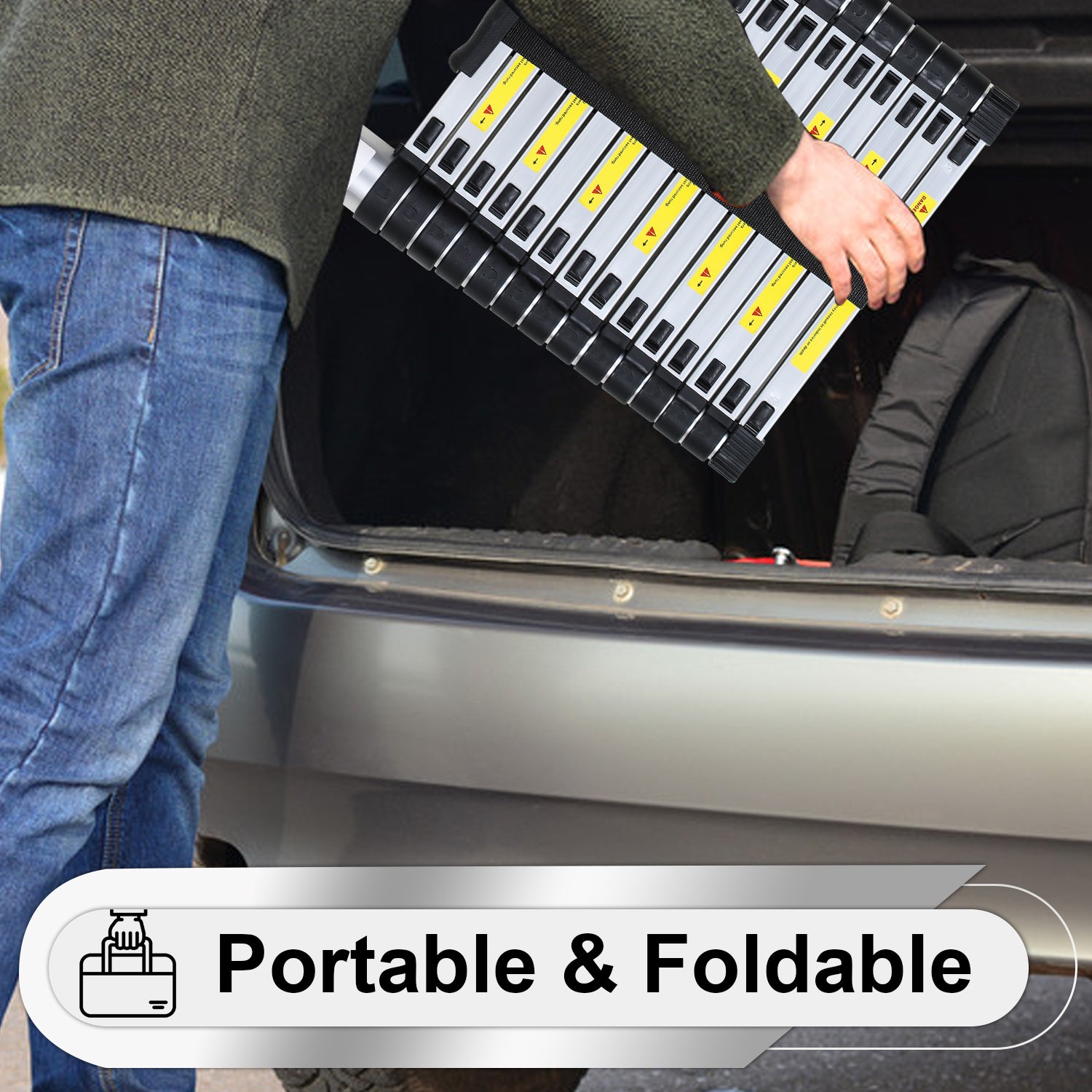 2,6m Echelle Télescopique Portable Multifonctions Aluminium Pliable Charge max 150kg - 5