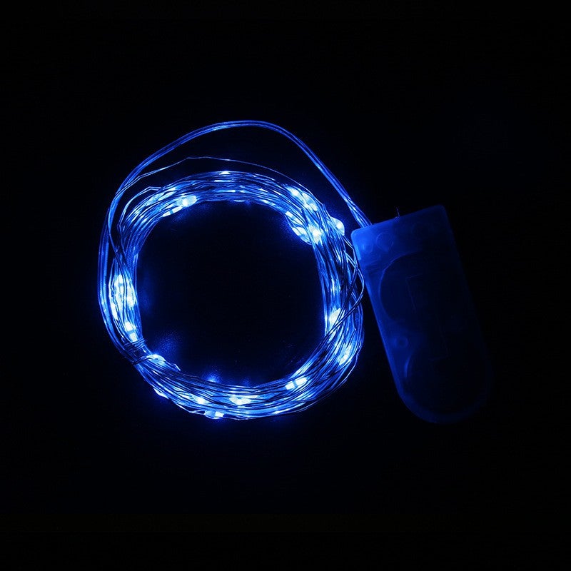 Instalatie de Craciun Flippy, 3 m, 30 LED-uri albastre, cu baterii