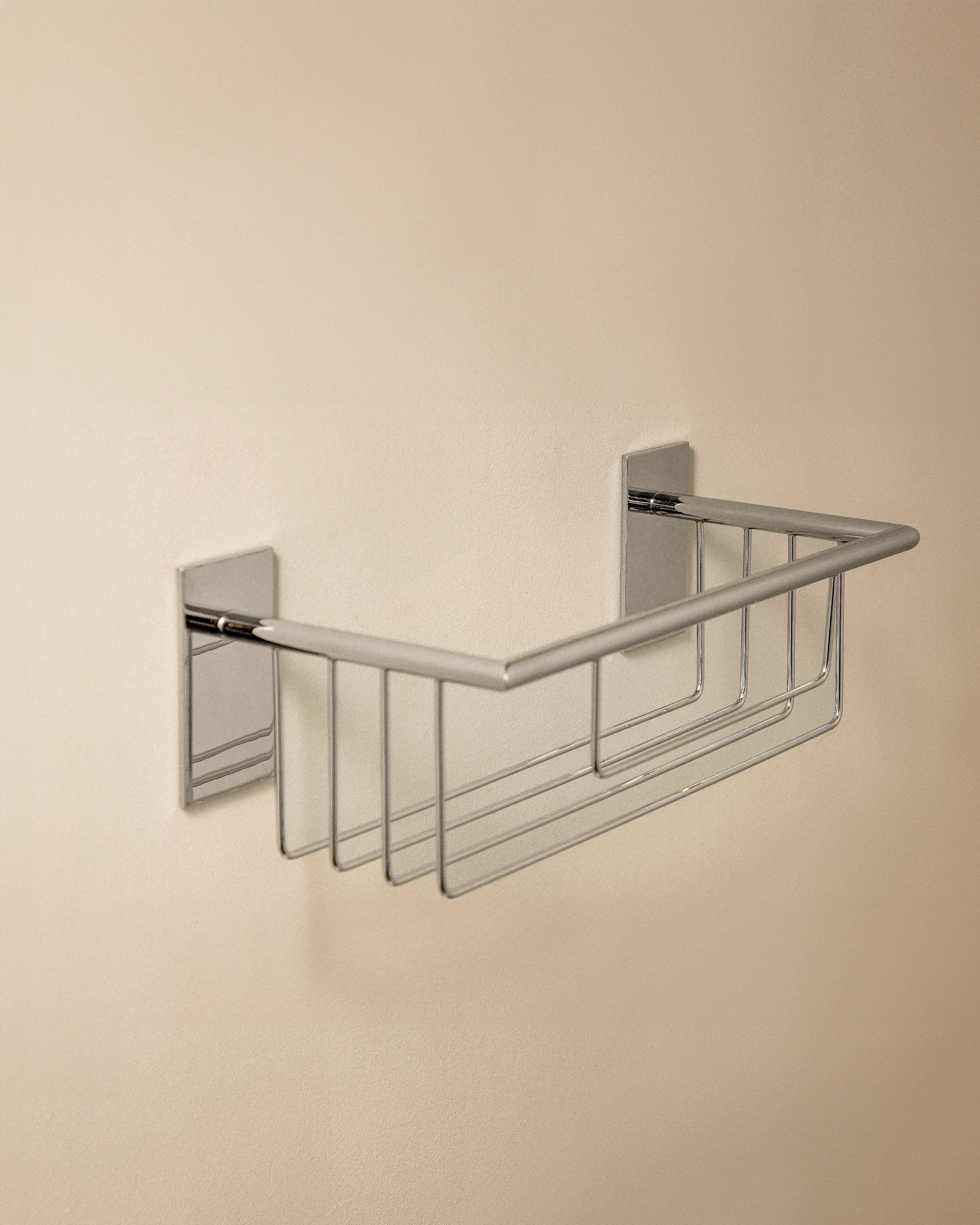 Étagère De Douche Sans Perçage Design Hambourg 30cm - Support Shampoing Organisateur Salle De Bain Blanc Mat