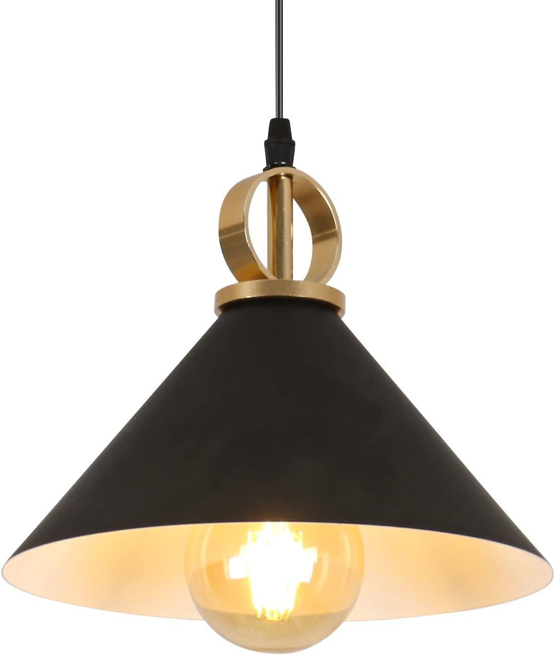 Plafonnier Industriel Noir, E27 Plafonnier Lutres Luminaire En Metal, éclairage Lampe De P